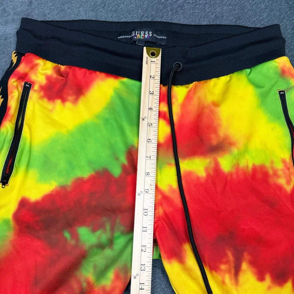 GUESS x J Balvin‎ Tie Dye Jogger Pants Size M Lightning Bolt Track Streetwear - Picture 6 of 14